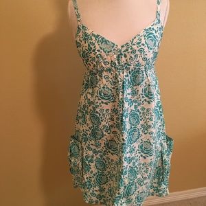 New Roxy tropical print sundress w/pockets